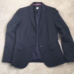 J. Crew Navy Striped Two Button Blazer Size 8